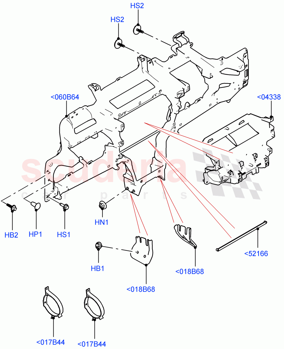 Instrument Panel (Upper, Internal Components) (Halewood (UK)) ((V) FROMLH000001) of Land Rover Land Rover Discovery Sport (2015+) [2.0 Turbo Petrol GTDI]