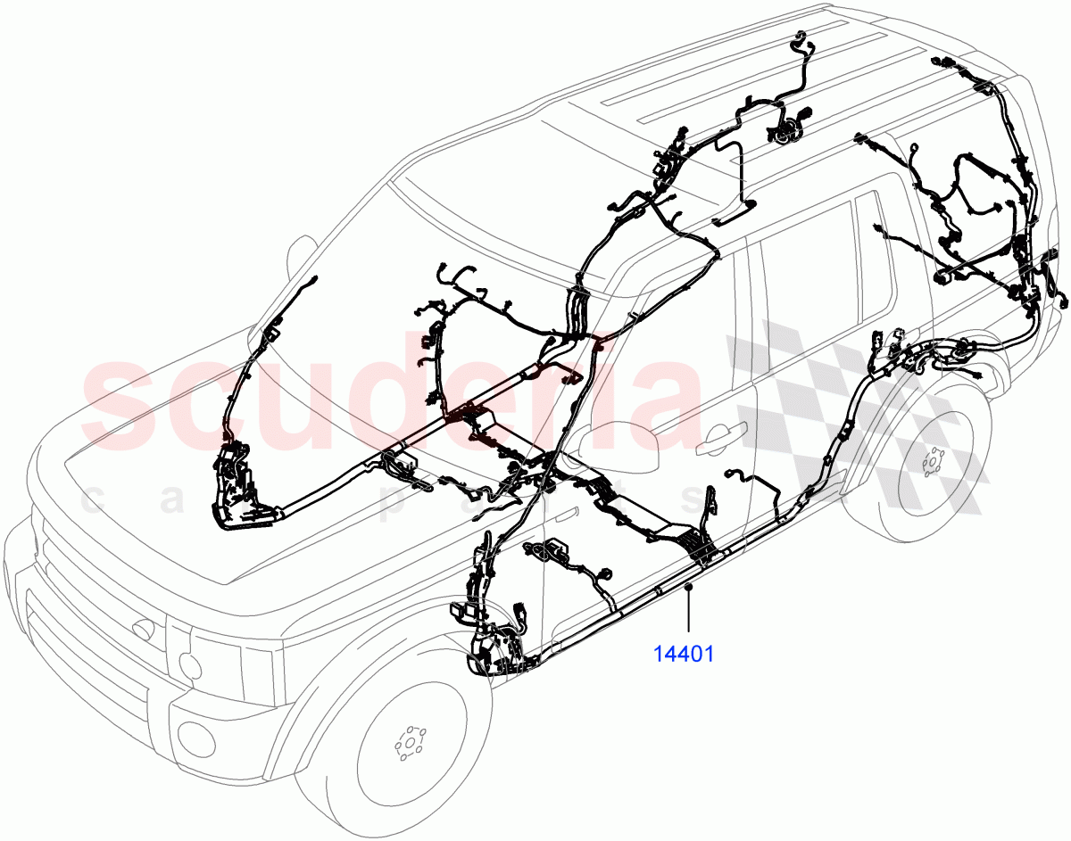 Electrical Wiring - Engine And Dash (Main Harness) ((V) FROMGA000001) of Land Rover Land Rover Discovery 4 (2010-2016) [3.0 Diesel 24V DOHC TC]