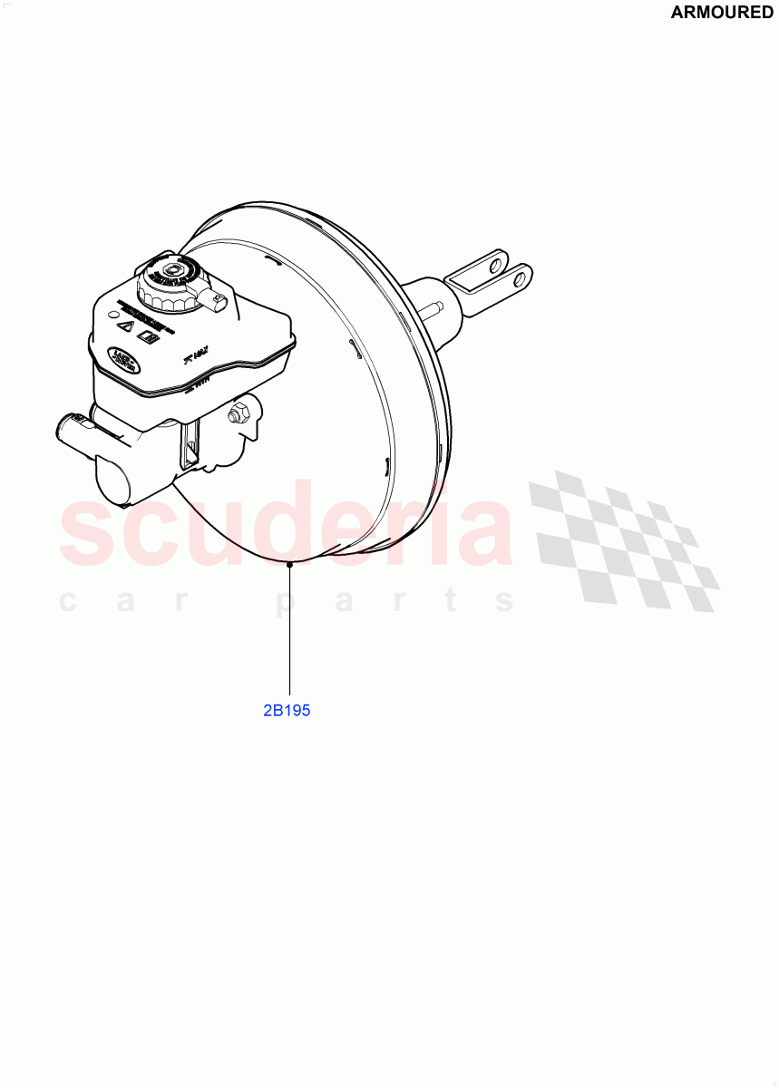 Master Cylinder - Brake System (Armoured) ((V) FROMEA000001) of Land Rover Land Rover Range Rover (2012-2021) [3.0 I6 Turbo Petrol AJ20P6]