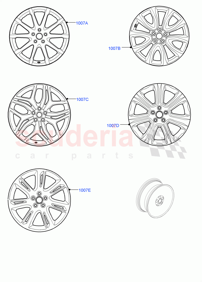 Wheels (Itatiaia (Brazil)) ((V) FROMGT000001) of Land Rover Land Rover Range Rover Evoque (2012-2018) [2.0 Turbo Petrol AJ200P]