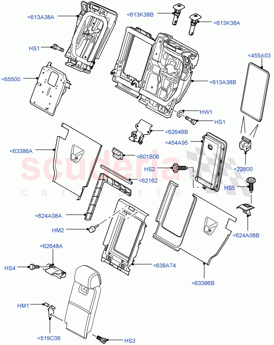 Rear Seat Back (Frame Assy, Backboard-Rear Seat) ((V) FROMAA000001) of Land Rover Land Rover Range Rover (2010-2012) [4.4 DOHC Diesel V8 DITC]