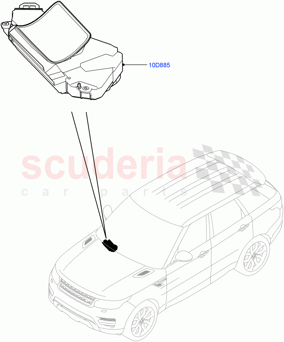 Head Up Display Module (Head Up Display) ((V) FROMFA000001) of Land Rover Land Rover Range Rover Sport (2014+) [3.0 DOHC GDI SC V6 Petrol]