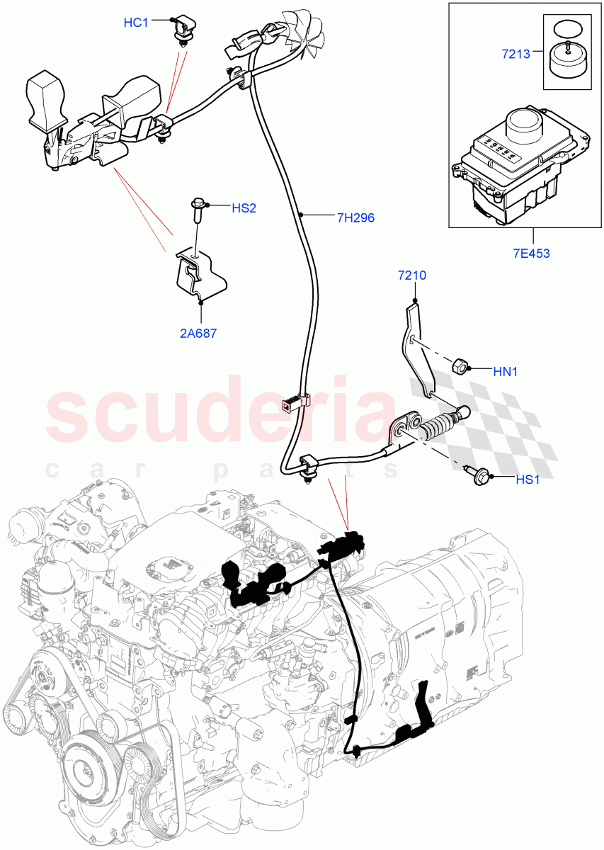 Gear Change-Automatic Transmission (Nitra Plant Build) (3.0 V6 D Gen2 Mono Turbo, 8 Speed Auto Trans ZF 8HP70 4WD, 2.0L I4 DSL HIGH DOHC AJ200, 3.0 V6 D Low MT ROW, 3.0 V6 D Gen2 Twin Turbo) ((V) FROMK2000001) of Land Rover Land Rover Discovery 5 (2017+) [3.0 I6 Turbo Petrol AJ20P6]