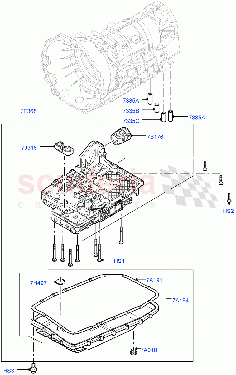 Valve Body - Main Control & Servo's (6 Speed Auto ZF 6HP26 Steptronic) ((V) TO9A999999) of Land Rover Land Rover Range Rover Sport (2005-2009) [4.2 Petrol V8 Supercharged]