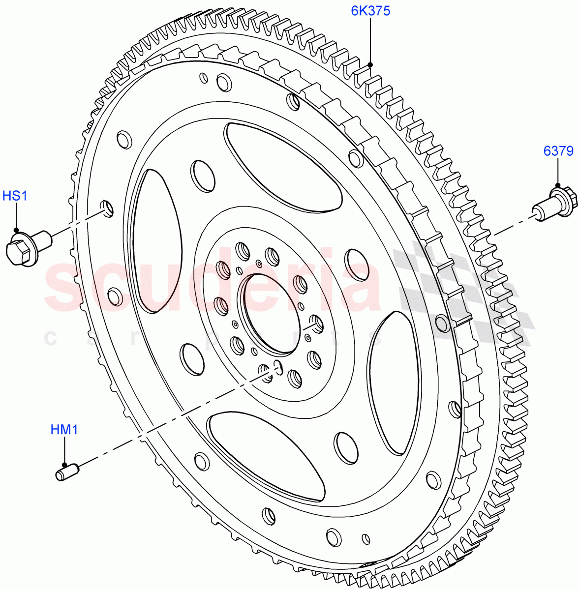 Flywheel (Nitra Plant Build) (5.0 Petrol AJ133 DOHC CDA) ((V) FROMM2000001) of Land Rover Land Rover Defender (2020+) [5.0 OHC SGDI SC V8 Petrol]