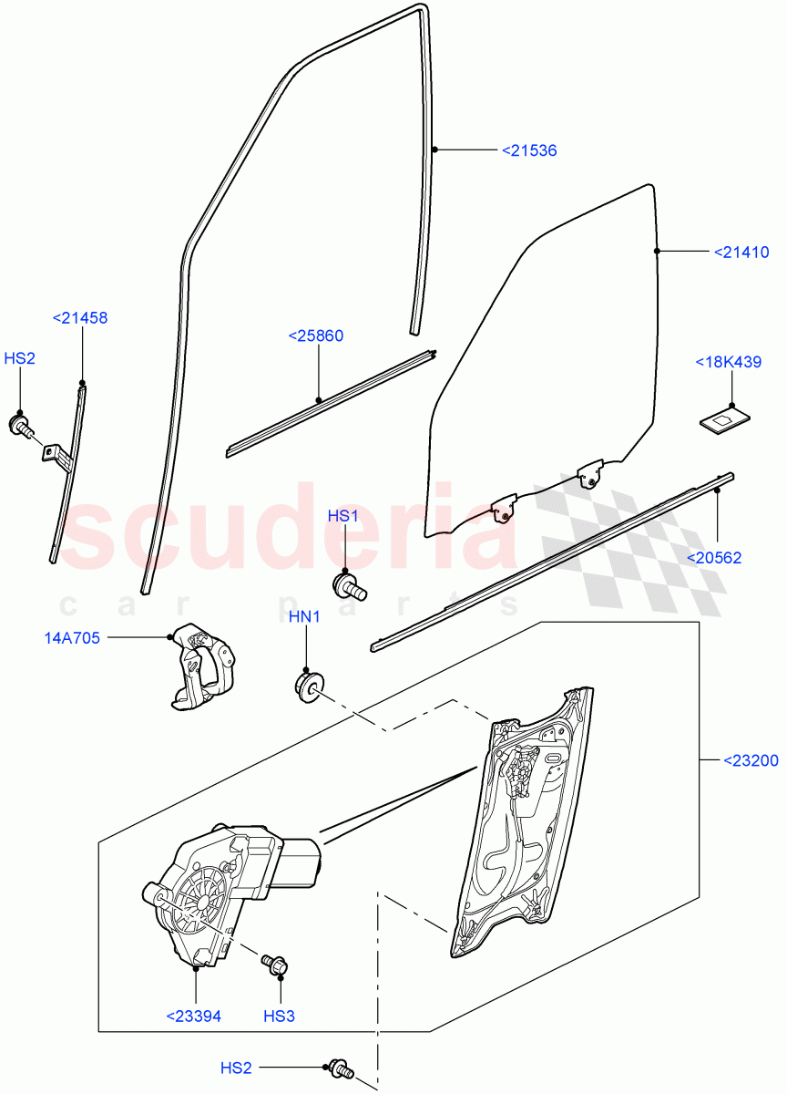 Front Door Glass & Window Controls ((V) TO9A999999) of Land Rover Land Rover Range Rover Sport (2005-2009) [2.7 Diesel V6]