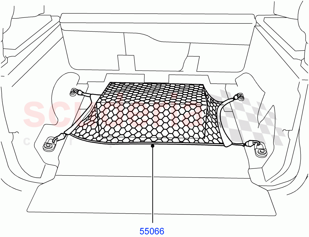 Load Compartment Trim (With Load Retention Net) ((V) FROMAA000001) of Land Rover Land Rover Discovery 4 (2010-2016) [3.0 Diesel 24V DOHC TC]