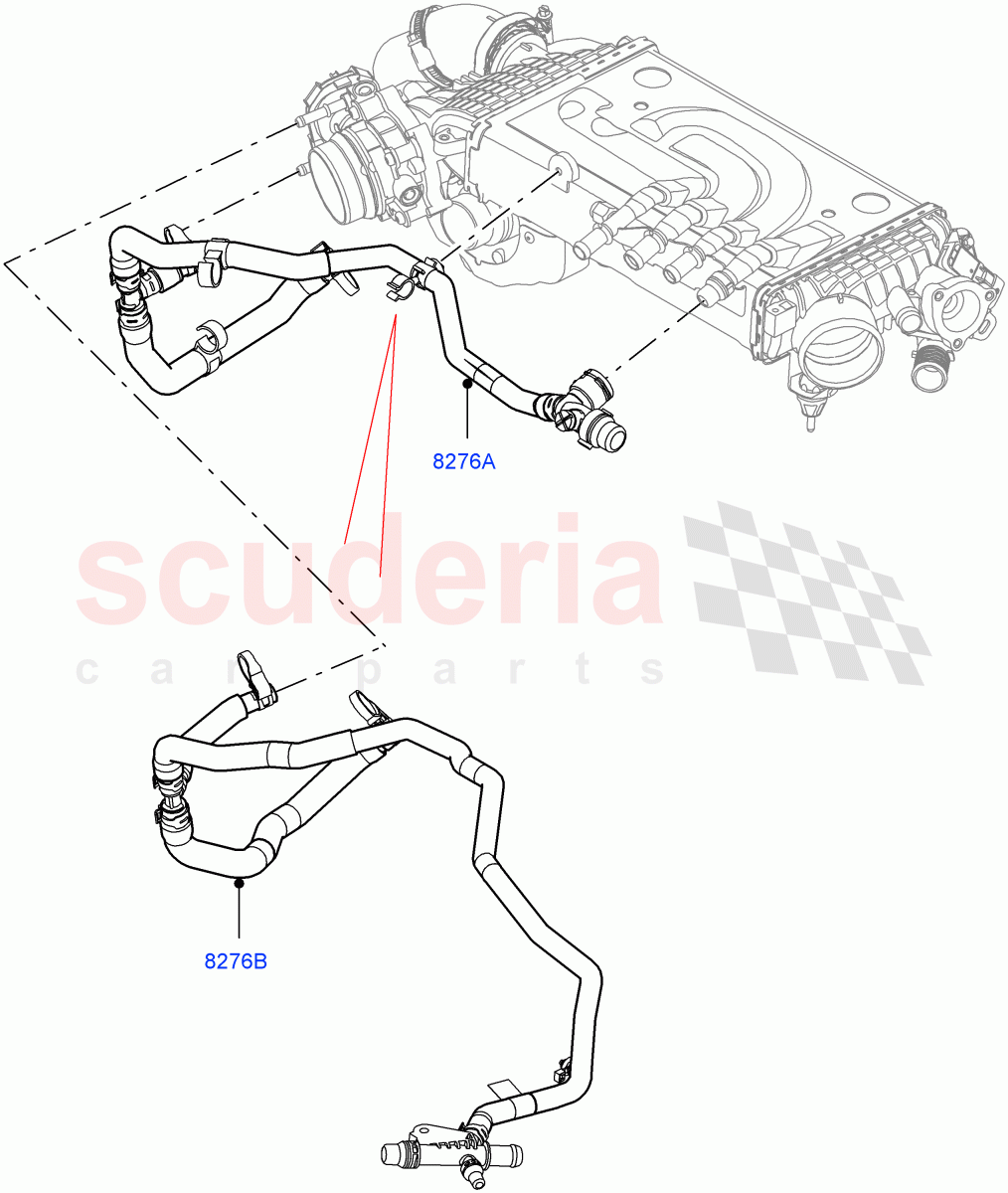 Supercharger (Nitra Plant Build, Lubrication And Cooling) (3.0L AJ20P6 Petrol High) ((V) FROML2000001) of Land Rover Land Rover Defender (2020+) [3.0 I6 Turbo Petrol AJ20P6]