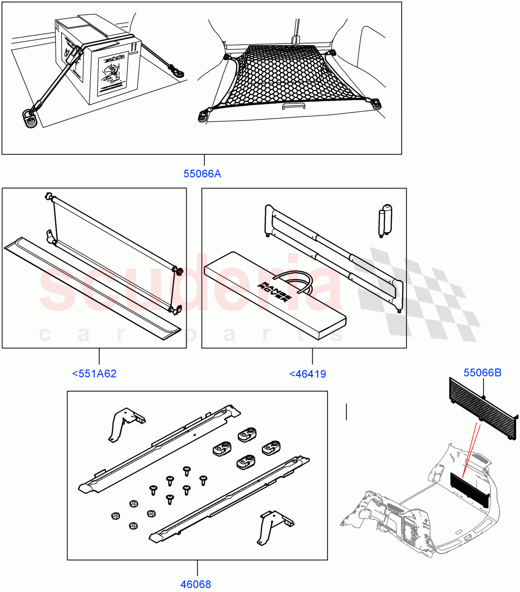 Load Retention Systems (Accessory) of Land Rover Land Rover Range Rover Sport (2014+) [4.4 DOHC Diesel V8 DITC]