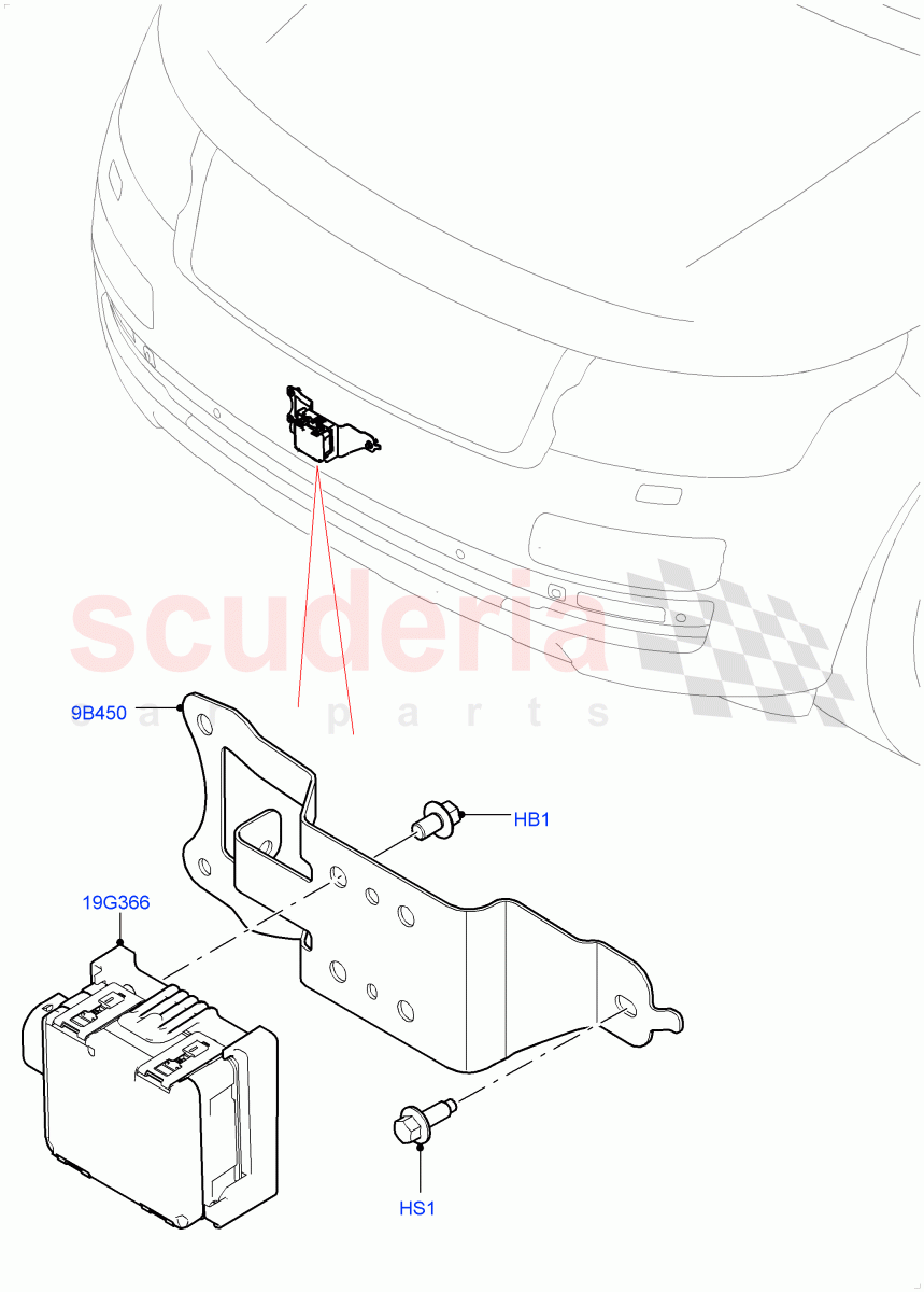 Speed Control (3.0L AJ20D6 Diesel High, ACC + Adaptive Lane Control, ACC + Stop/go, Adaptive Speed Control+Queue Assist) ((V) FROMLA000001) of Land Rover Land Rover Range Rover Sport (2014+) [3.0 I6 Turbo Diesel AJ20D6]