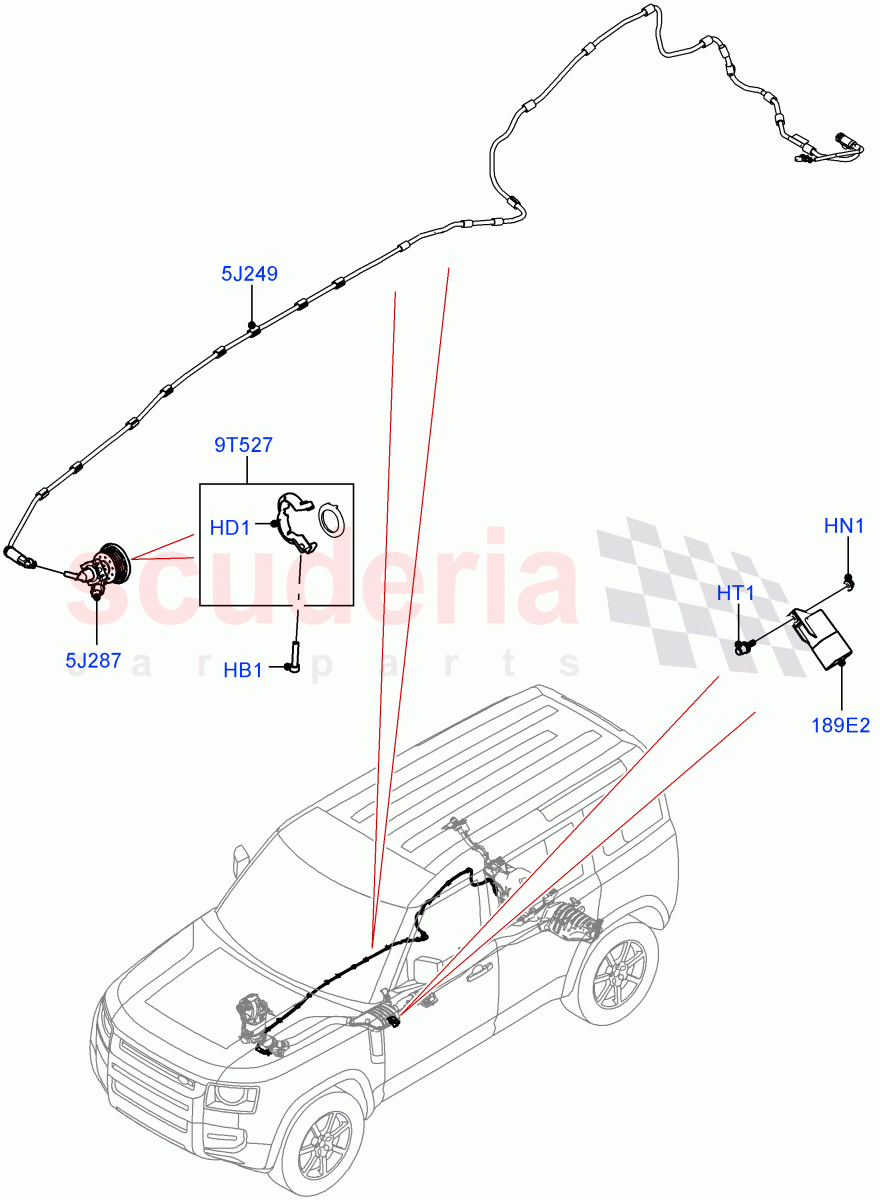 Exhaust Fluid Injection System (Injector and Control Unit) (2.0L I4 DSL HIGH DOHC AJ200, With Diesel Exh Fluid Emission Tank) ((V) FROML2000001) of Land Rover Land Rover Defender (2020+) [2.0 Turbo Diesel]