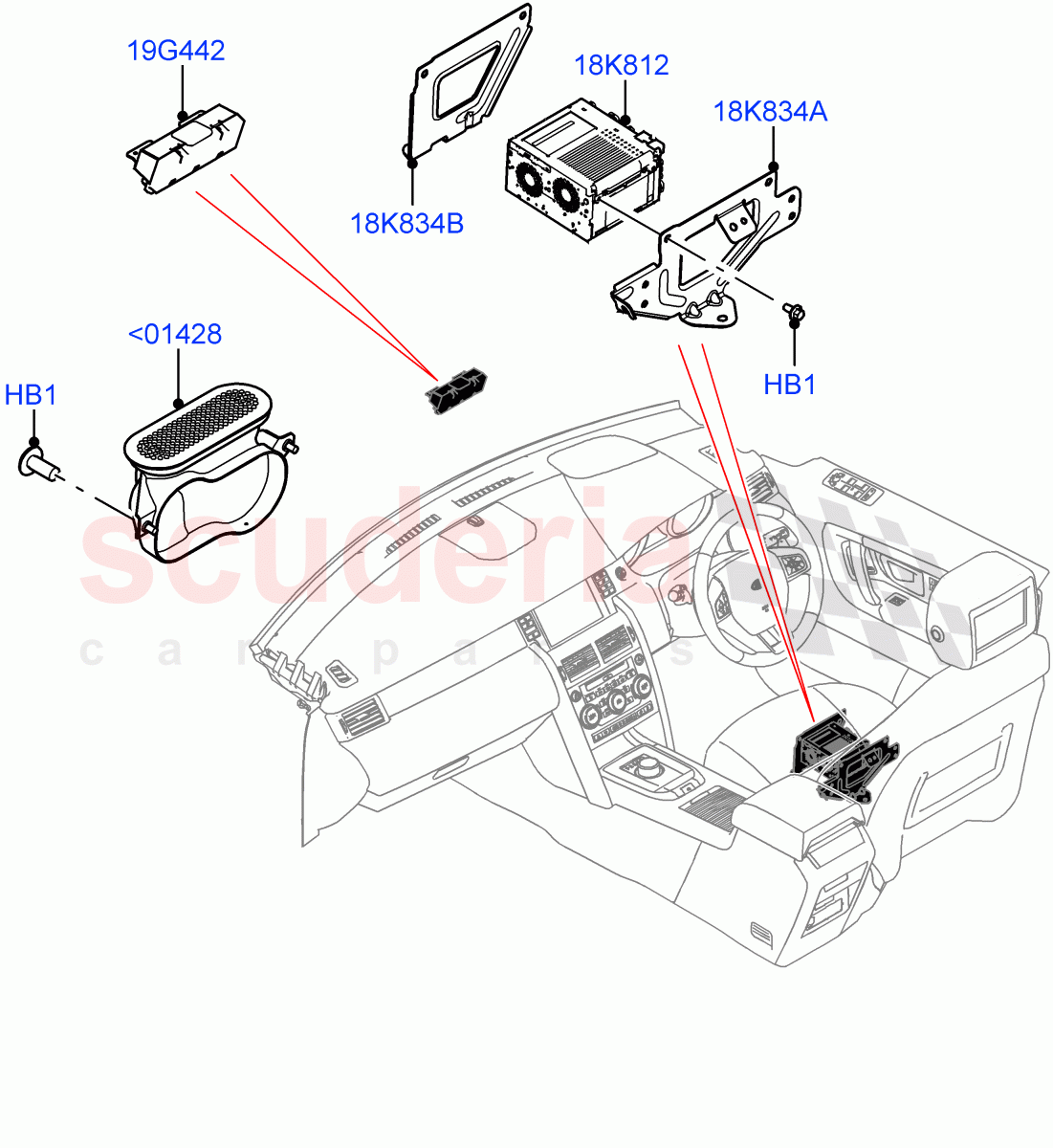 Family Entertainment System (Changsu (China)) ((V) FROMHG347884, (V) TOMG140568) of Land Rover Land Rover Discovery Sport (2015+) [2.0 Turbo Diesel AJ21D4]