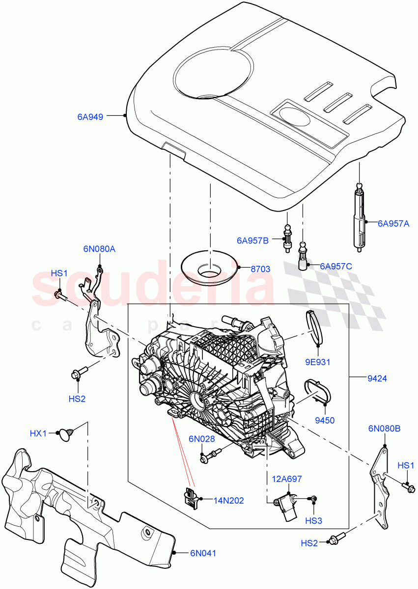 Inlet Manifold (1.5L AJ20P3 Petrol High, Changsu (China), 1.5L AJ20P3 Petrol High PHEV) of Land Rover Land Rover Discovery Sport (2015+) [1.5 I3 Turbo Petrol AJ20P3]