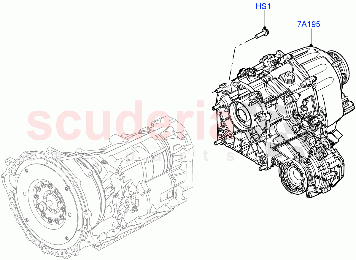 Transfer Drive Case (With 2 Spd Trans Case With Ctl Trac) of Land Rover Land Rover Range Rover (2022+) [3.0 I6 Turbo Petrol AJ20P6]