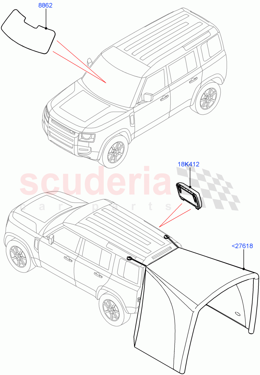 Touring Accessories of Land Rover Land Rover Defender (2020+) [2.0 Turbo Petrol AJ200P]