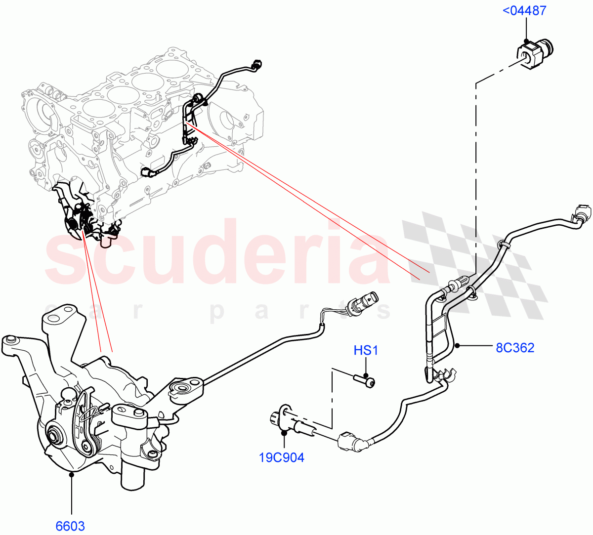Vacuum Control And Air Injection (Nitra Plant Build) (2.0L I4 High DOHC AJ200 Petrol) ((V) FROML2000001) of Land Rover Land Rover Defender (2020+) [2.0 Turbo Petrol AJ200P]