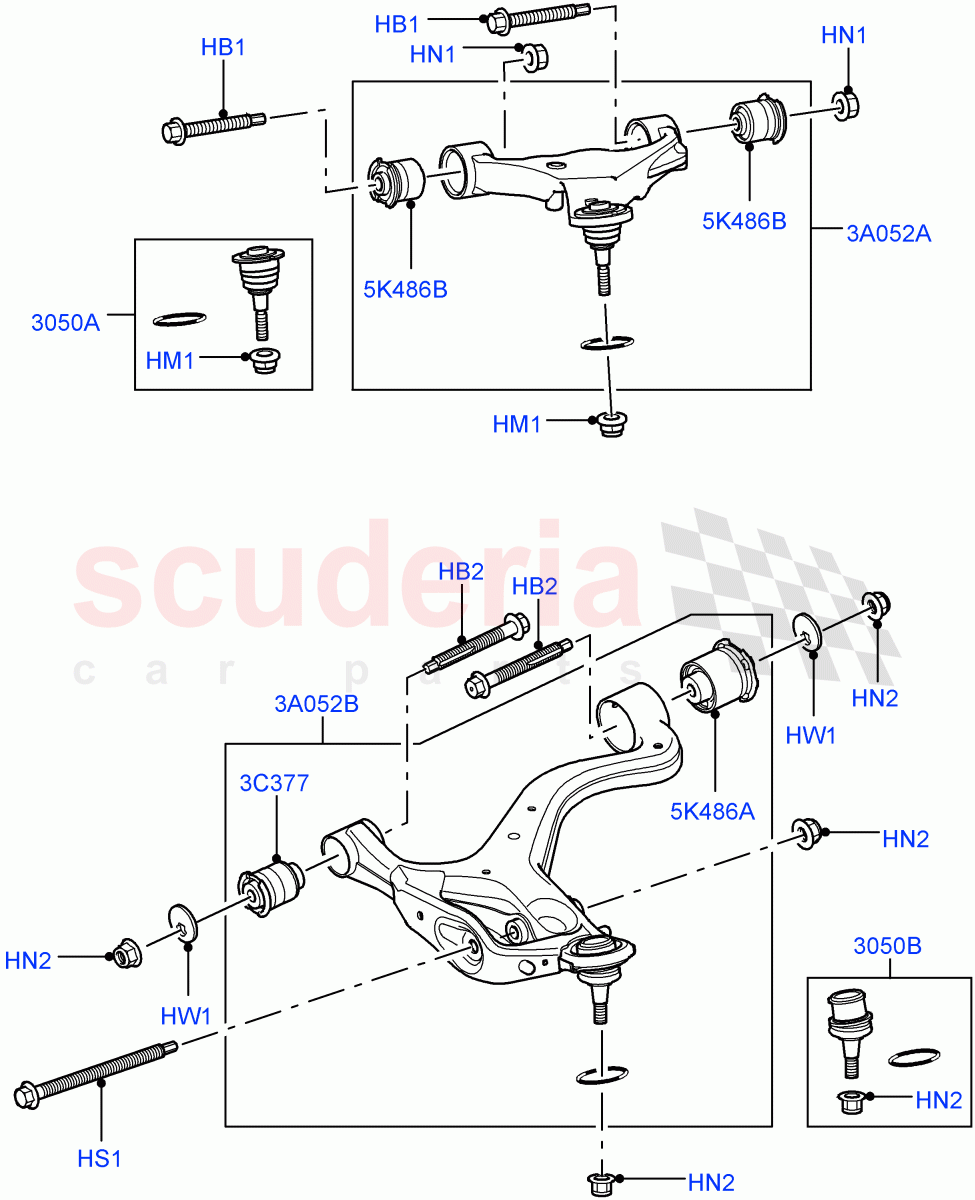 Front Susp.Arms/Stabilizer/X-Member (Front Upper And Lower Arms) ((V) FROMAA000001) of Land Rover Land Rover Discovery 4 (2010-2016) [5.0 OHC SGDI NA V8 Petrol]
