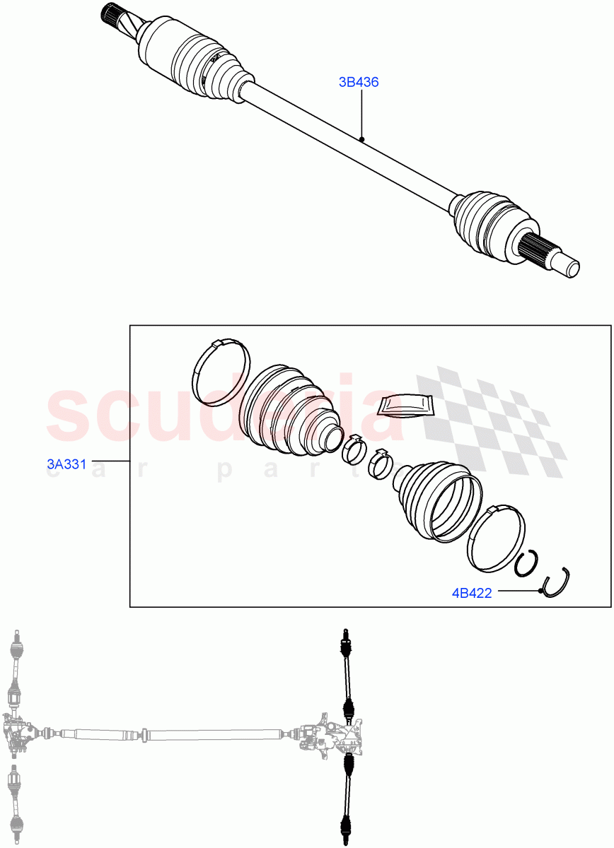Drive Shaft - Rear Axle Drive (Changsu (China)) ((V) FROMFG000001) of Land Rover Land Rover Discovery Sport (2015+) [2.0 Turbo Petrol GTDI]