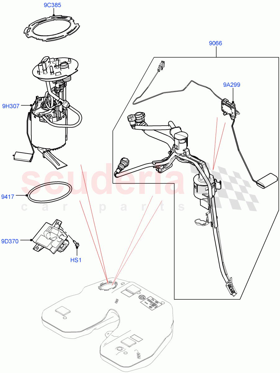 Fuel Pump And Sender Unit (5.0L OHC SGDI NA V8 Petrol - AJ133) ((V) FROMHA000001) of Land Rover Land Rover Range Rover (2012-2021) [5.0 OHC SGDI NA V8 Petrol]