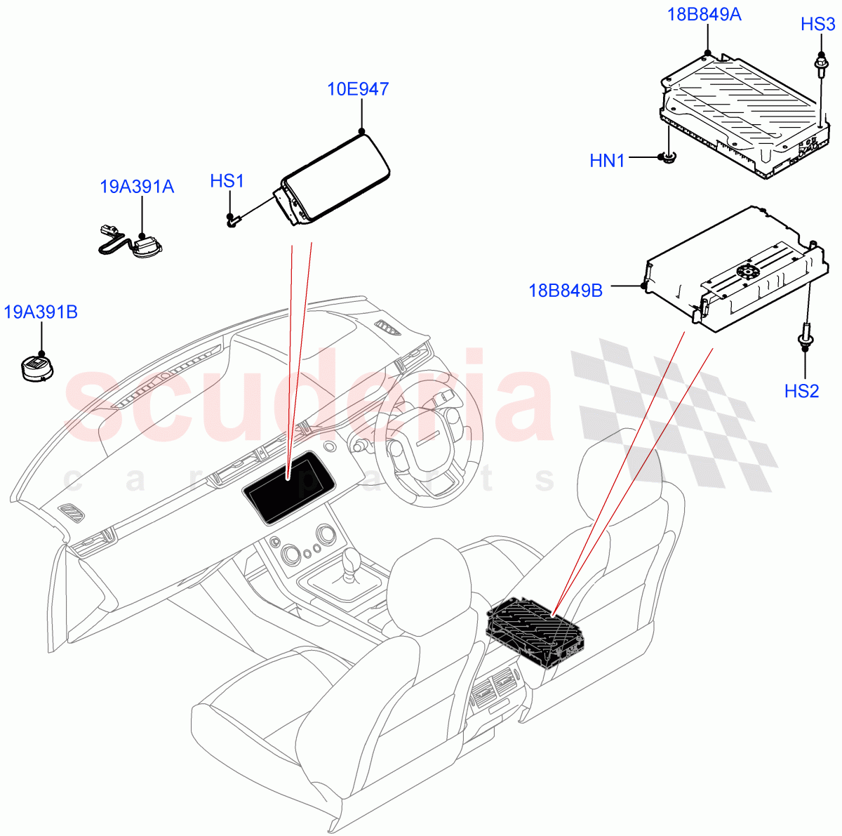 Audio Equipment - Original Fit (Halewood (UK)) ((V) FROMLH000001) of Land Rover Land Rover Discovery Sport (2015+) [2.0 Turbo Diesel]