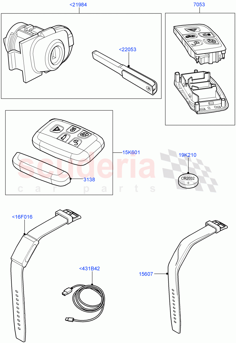 Vehicle Lock Sets And Repair Kits (Halewood (UK)) of Land Rover Land Rover Discovery Sport (2015+) [2.0 Turbo Diesel AJ21D4]