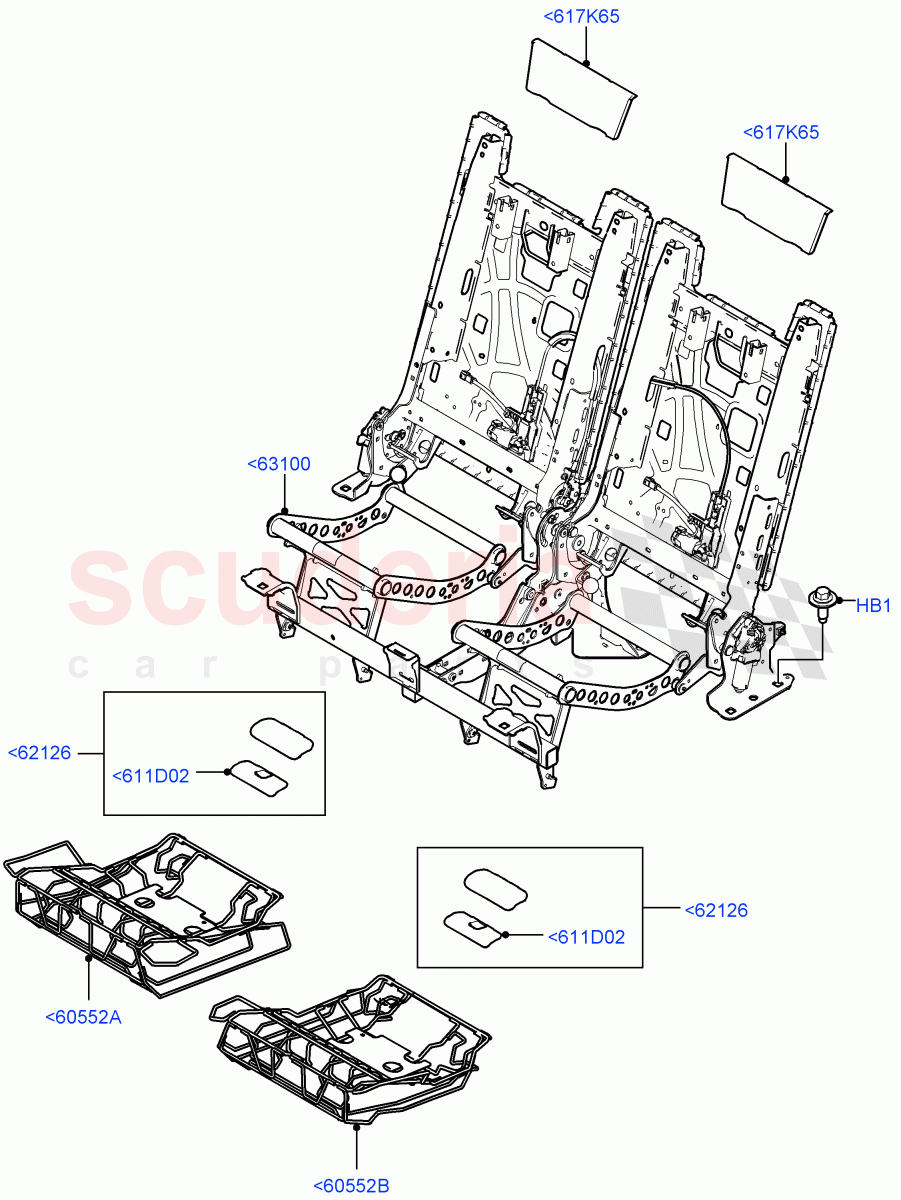 Rear Seat Base (With Third Row Power Folding Seat) of Land Rover Land Rover Range Rover (2022+) [4.4 V8 Turbo Petrol NC10]