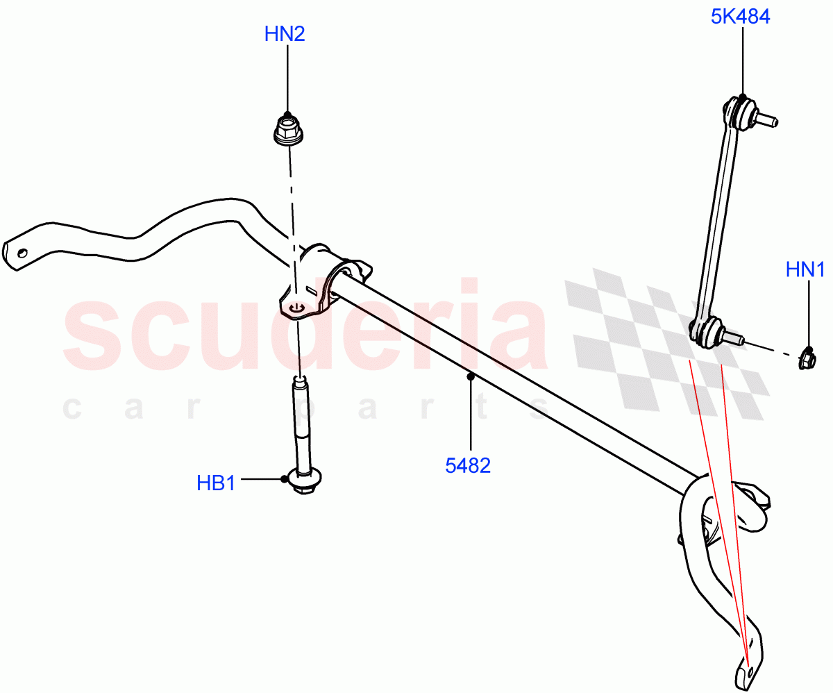 Front Cross Member & Stabilizer Bar (Stabilizer Bar) (Halewood (UK)) ((V) FROMLH000001) of Land Rover Land Rover Discovery Sport (2015+) [2.0 Turbo Petrol AJ200P]