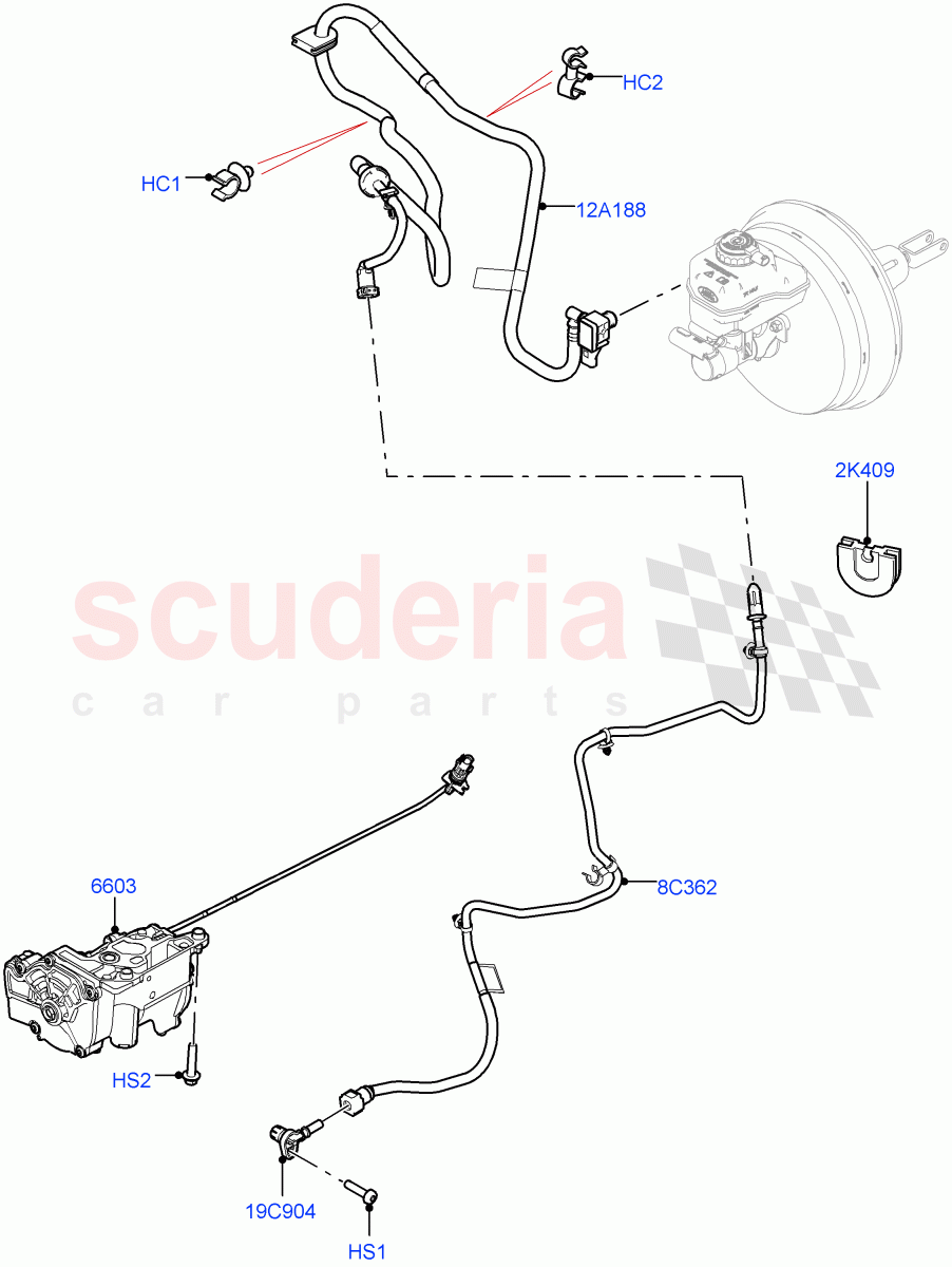 Vacuum Control And Air Injection (3.0L AJ20P6 Petrol High, LHD) ((V) FROMKA000001) of Land Rover Land Rover Range Rover Sport (2014+) [3.0 I6 Turbo Petrol AJ20P6]