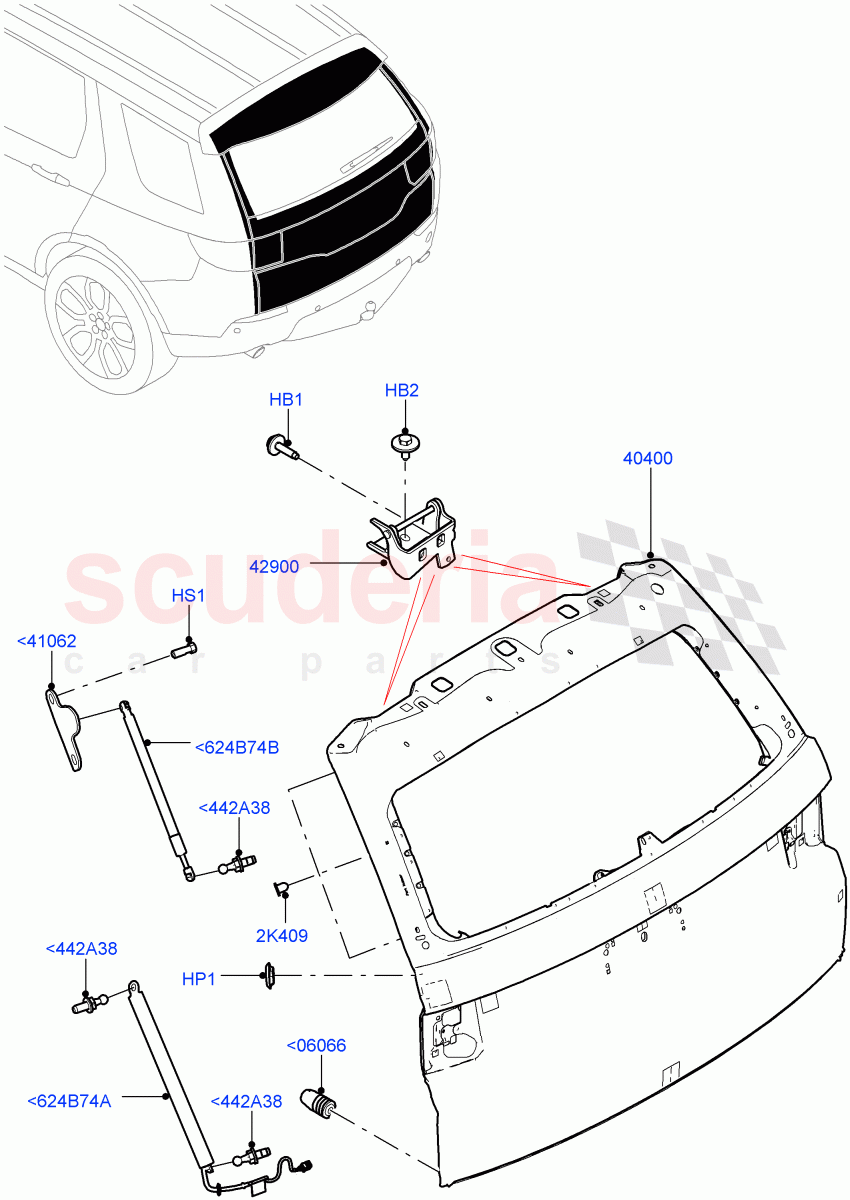 Luggage Compartment Door (Door And Fixings) (Itatiaia (Brazil)) ((V) FROMGT000001) of Land Rover Land Rover Discovery Sport (2015+) [2.0 Turbo Petrol GTDI]