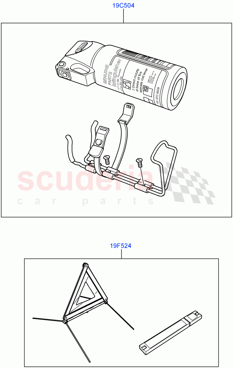 Emergency And Safety Equipment (Internal Components, Accessory) ((V) TO9A999999) of Land Rover Land Rover Range Rover Sport (2005-2009) [4.2 Petrol V8 Supercharged]