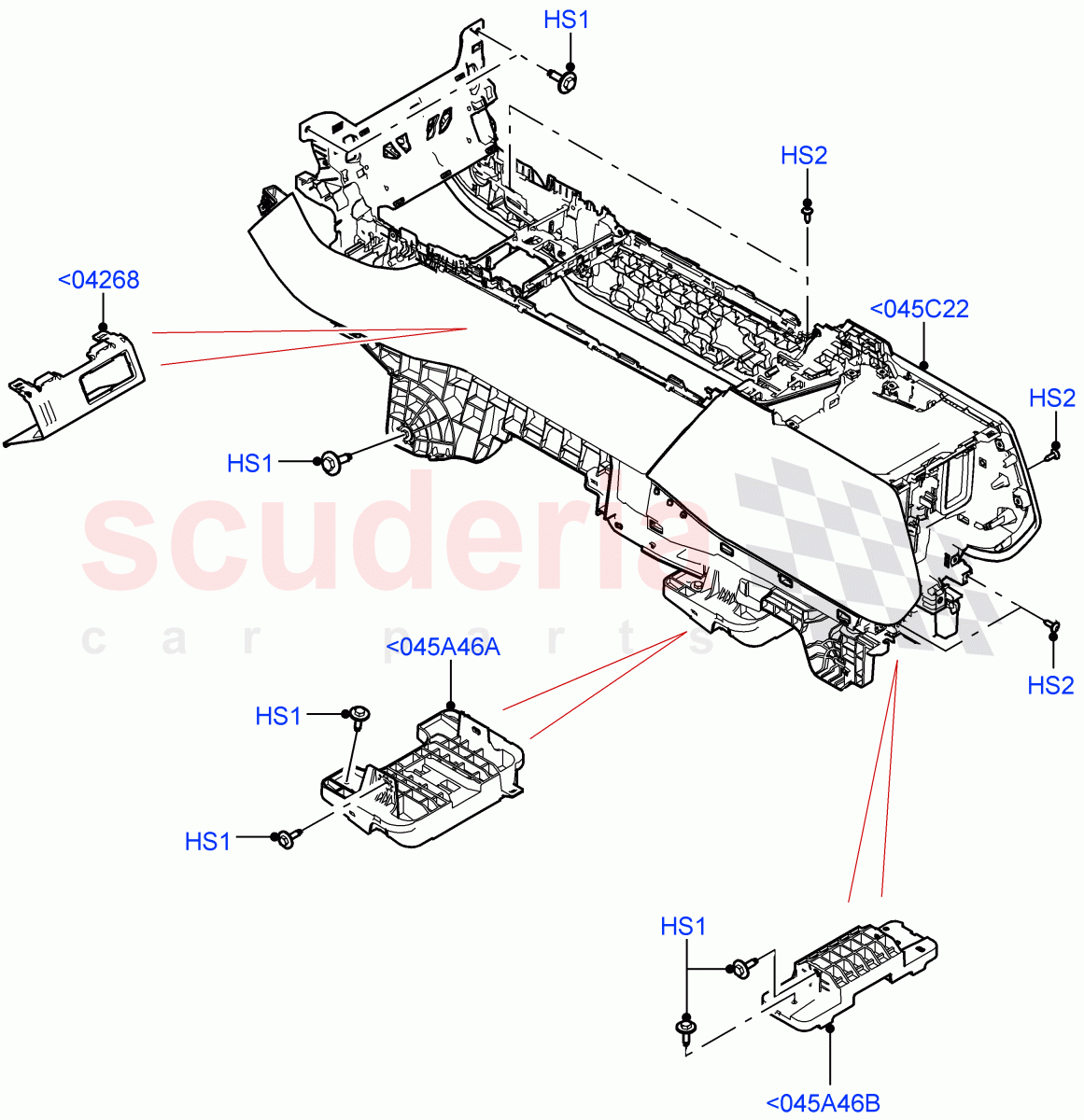 Console - Floor (Internal Components) of Land Rover Land Rover Range Rover (2022+) [4.4 V8 Turbo Petrol NC10]