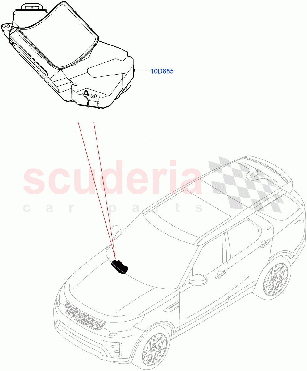 Head Up Display Module (Nitra Plant Build) (Head Up Display) ((V) FROMK2000001) of Land Rover Land Rover Discovery 5 (2017+) [3.0 Diesel 24V DOHC TC]