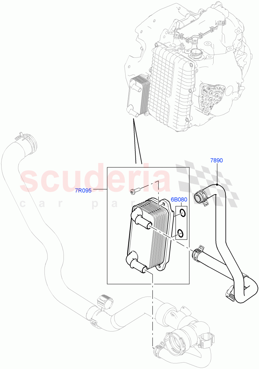 Transmission Cooling Systems (2.0L 16V TIVCT T/C 240PS Petrol, 9 Speed Auto AWD, Changsu (China)) ((V) FROMEG000001) of Land Rover Land Rover Range Rover Evoque (2012-2018) [2.2 Single Turbo Diesel]