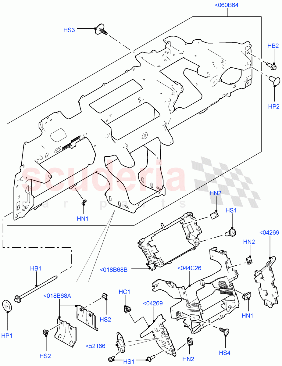 Instrument Panel (Internal Components, Upper) (Changsu (China)) ((V) FROMFG000001, (V) TOKG446856) of Land Rover Land Rover Discovery Sport (2015+) [2.0 Turbo Petrol GTDI]