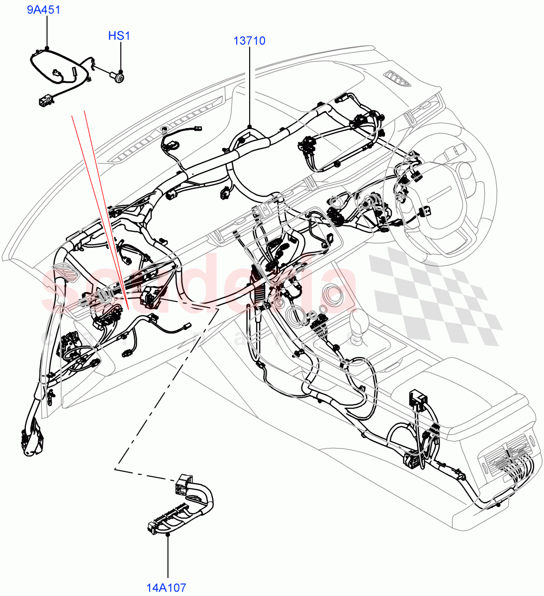 Facia Harness (Changsu (China)) of Land Rover Land Rover Range Rover Evoque (2019+) [2.0 Turbo Diesel]