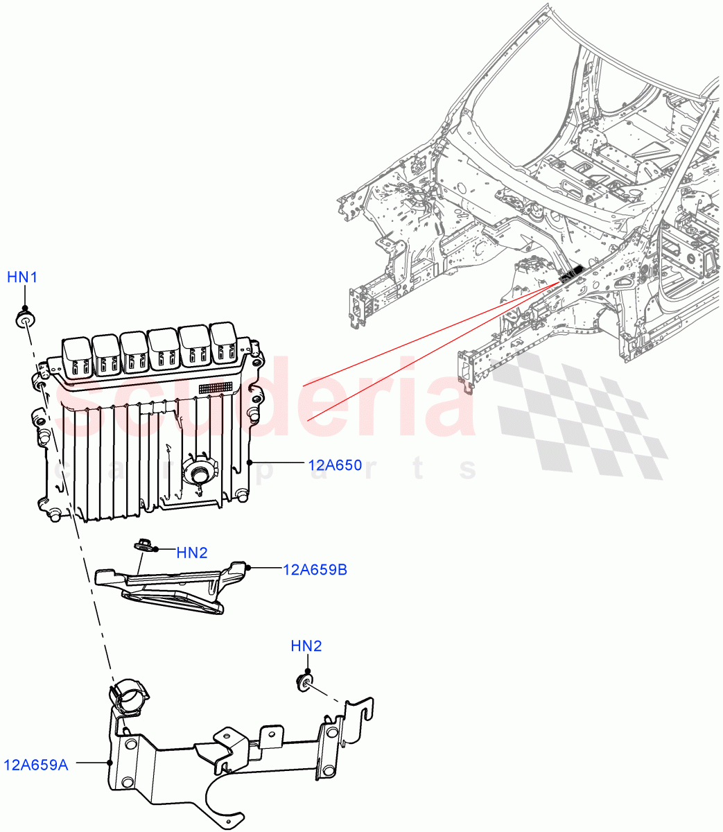 Engine Modules And Sensors (Nitra Plant Build) (3.0L AJ20D6 Diesel High) ((V) FROMM2000001) of Land Rover Land Rover Defender (2020+) [3.0 I6 Turbo Diesel AJ20D6]