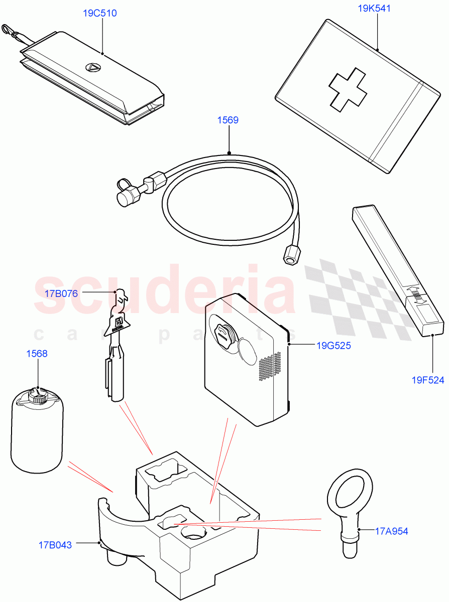 Emergency And Safety Equipment (Factory Fitted, Solihull Plant Build) ((V) FROMHA000001) of Land Rover Land Rover Discovery 5 (2017+) [2.0 Turbo Petrol AJ200P]
