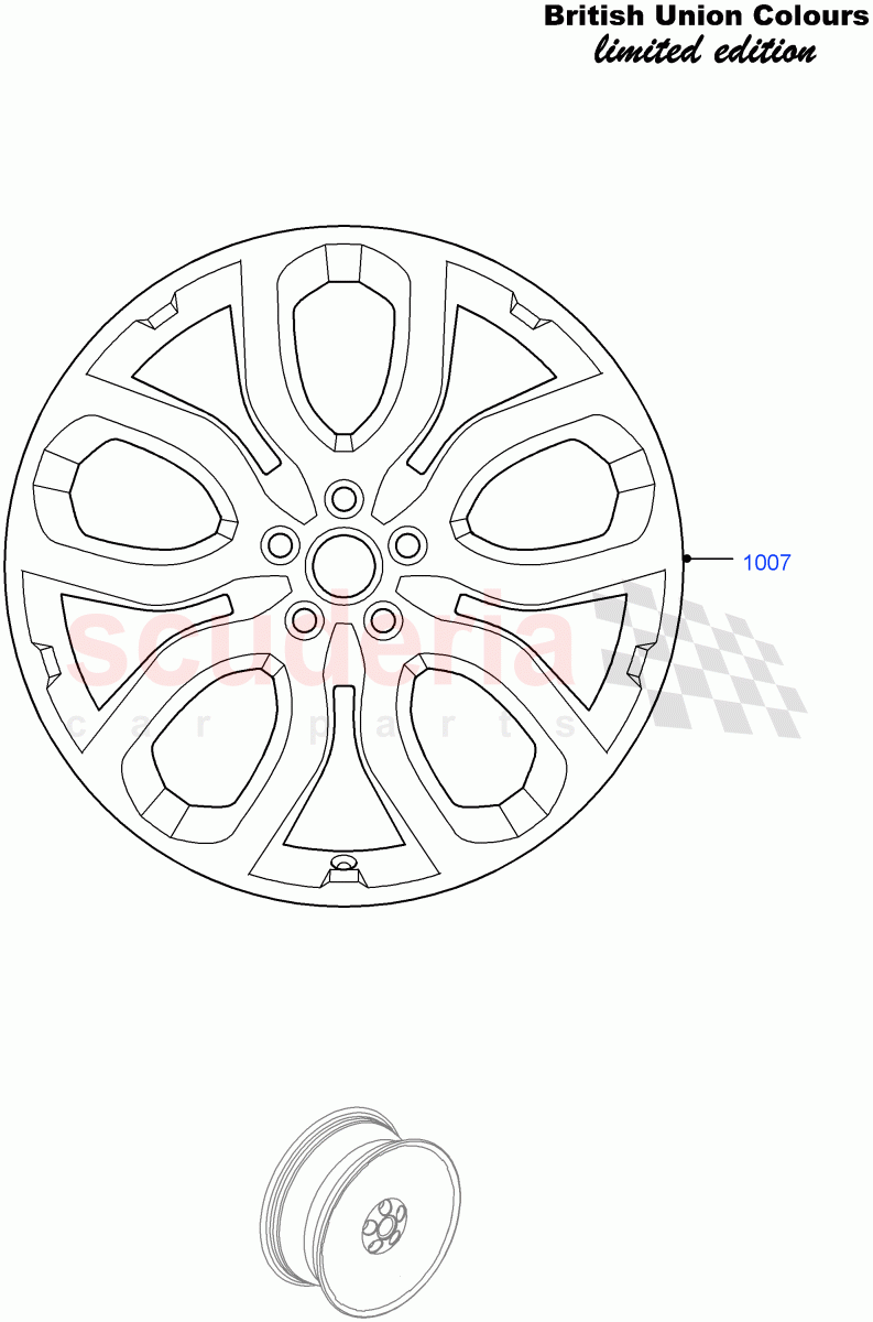 Wheels (Union Mono Colours LE, Union Colours LE) (Halewood (UK)) ((V) FROMFH000001) of Land Rover Land Rover Range Rover Evoque (2012-2018) [2.0 Turbo Petrol AJ200P]