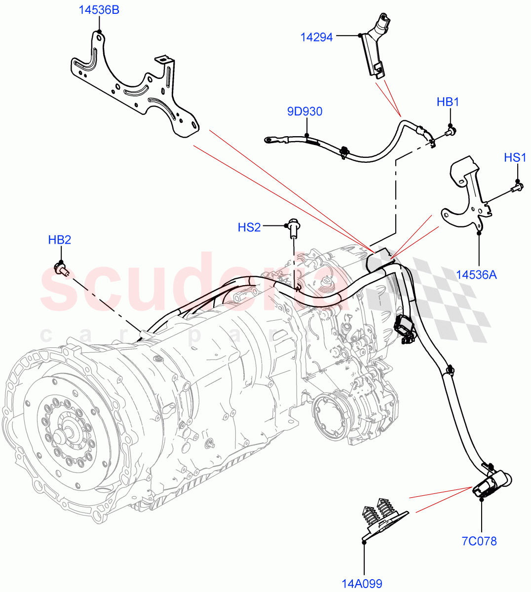 Electrical Wiring - Engine And Dash (Transmission) of Land Rover Land Rover Defender (2020+) [3.0 I6 Turbo Petrol AJ20P6]