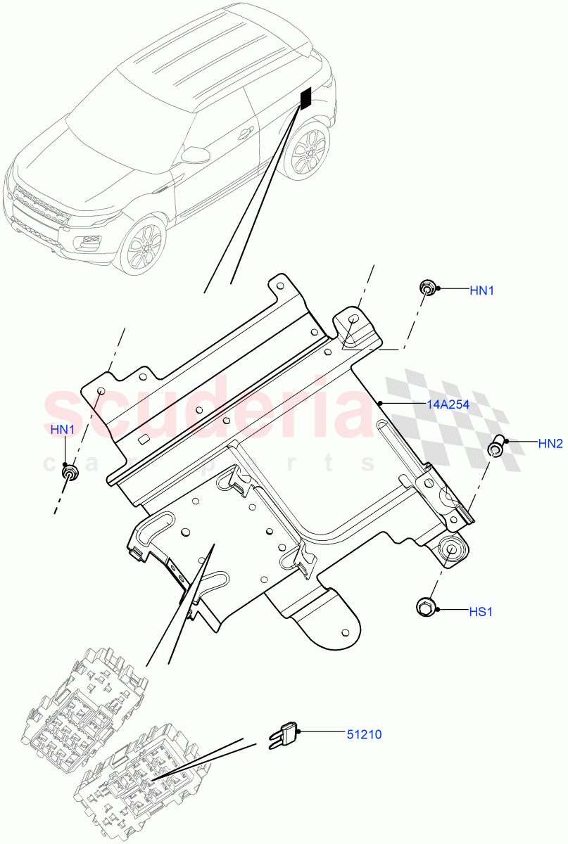 Fuses, Holders And Circuit Breakers (Rear) (Itatiaia (Brazil)) ((V) FROMGT000001) of Land Rover Land Rover Range Rover Evoque (2012-2018) [2.0 Turbo Diesel]