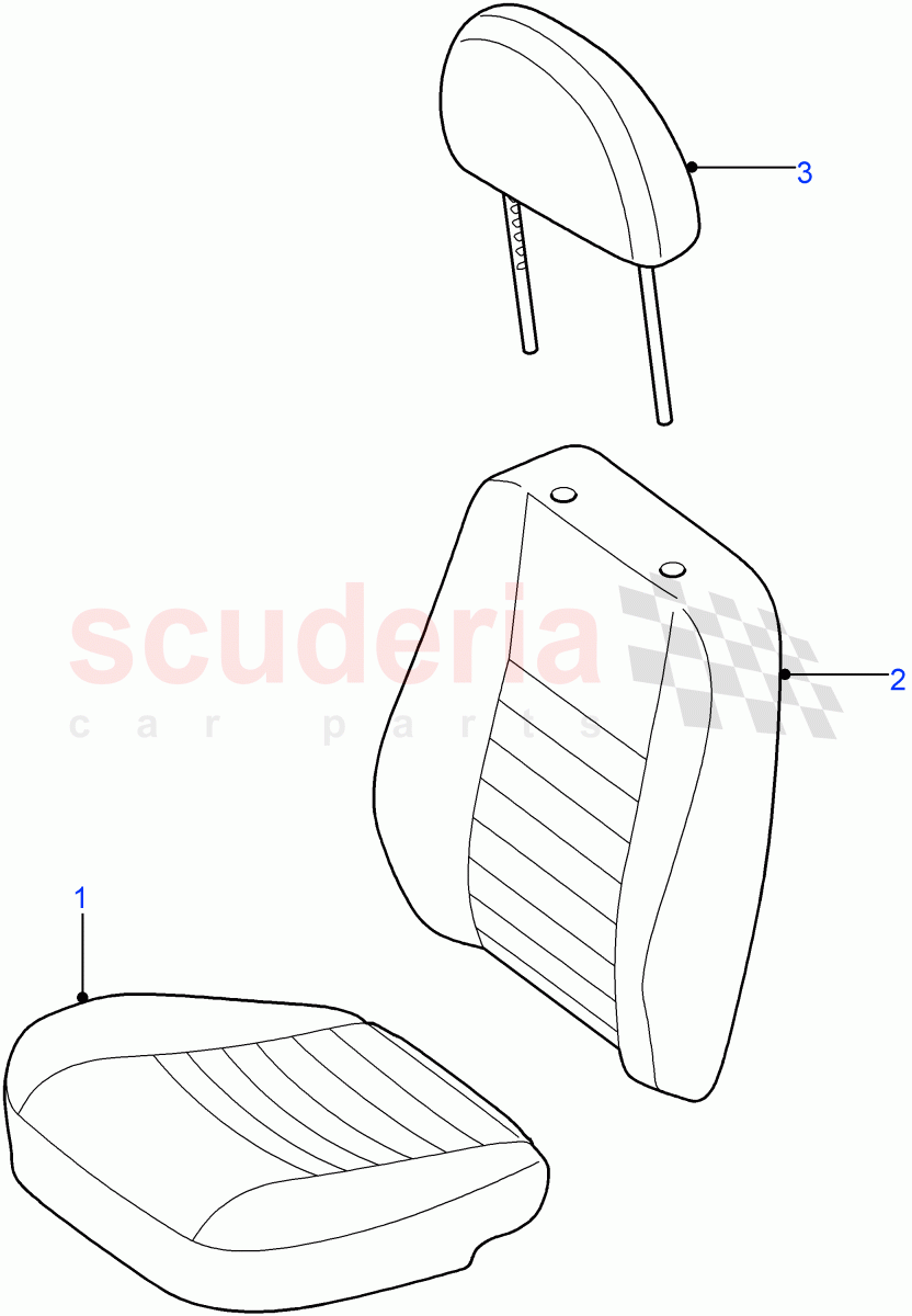 Front Seat Covers (Cloth Seat Fabric, Seat - Standard) of Land Rover Land Rover Defender (2007-2016)