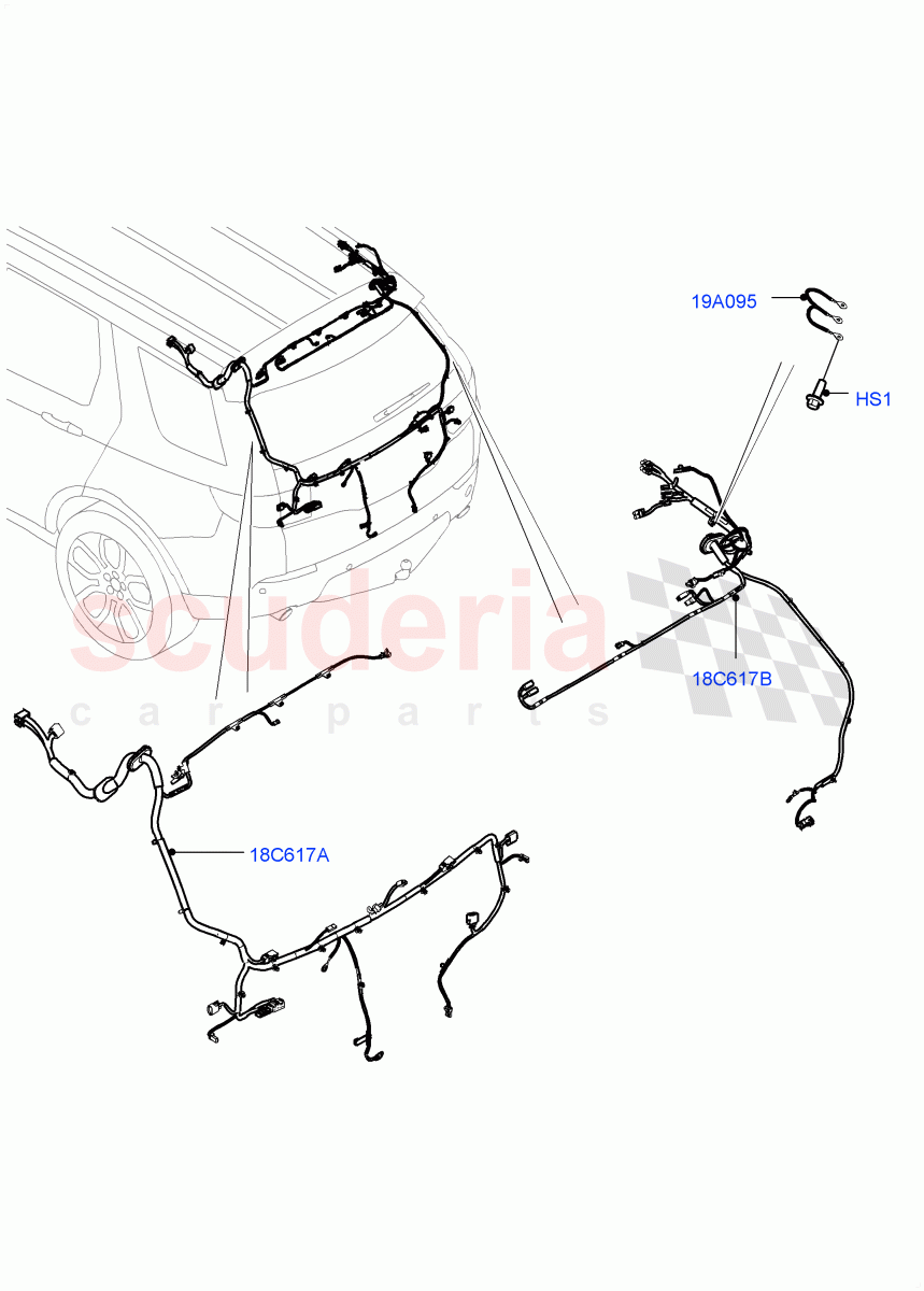 Electrical Wiring - Body And Rear (Tailgate) (Itatiaia (Brazil)) ((V) FROMGT000001) of Land Rover Land Rover Discovery Sport (2015+) [1.5 I3 Turbo Petrol AJ20P3]