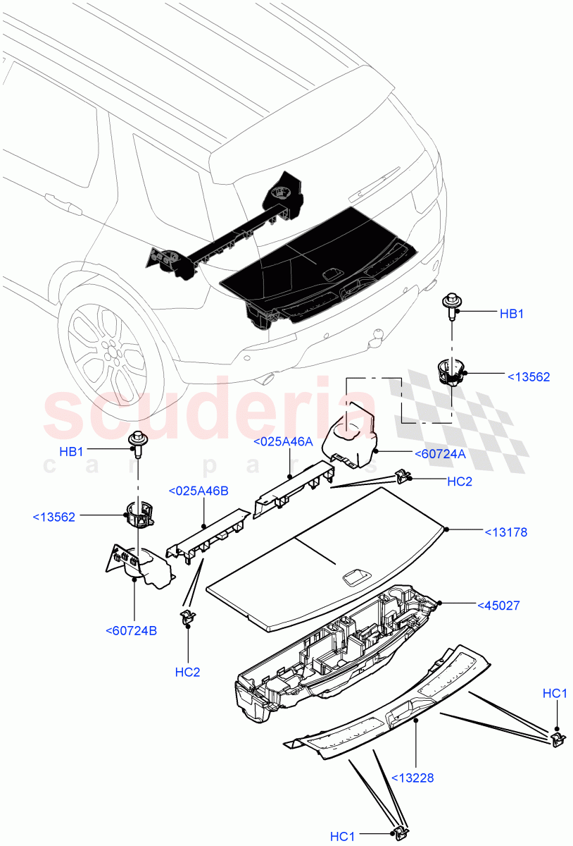 Load Compartment Trim (Floor) (Itatiaia (Brazil), With 7 Seat Configuration) ((V) FROMGT000001) of Land Rover Land Rover Discovery Sport (2015+) [2.2 Single Turbo Diesel]