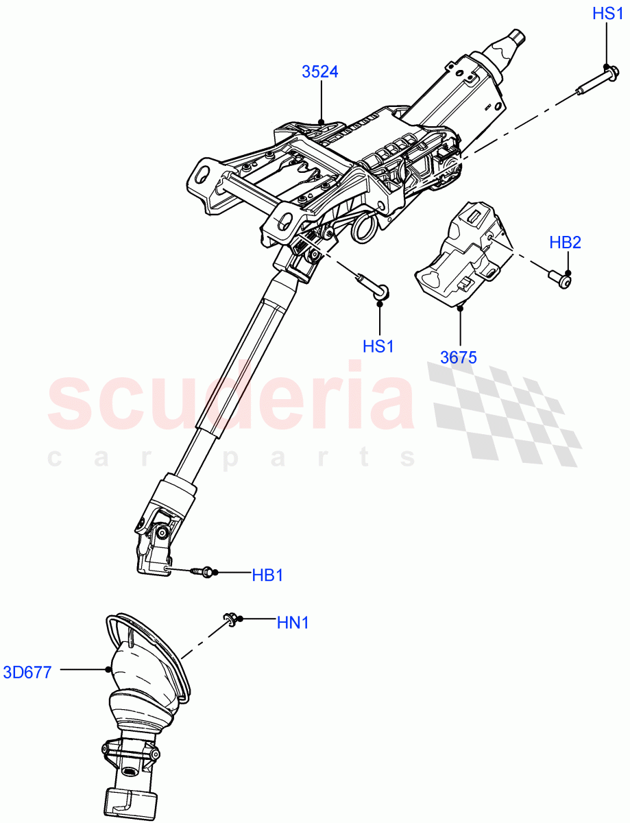 Steering Column (Halewood (UK)) of Land Rover Land Rover Range Rover Evoque (2019+) [2.0 Turbo Petrol AJ200P]
