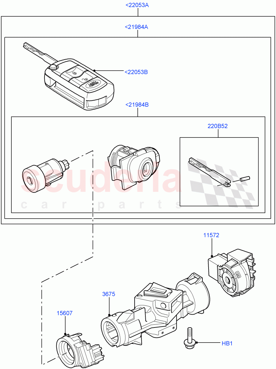 Vehicle Lock Sets And Repair Kits ((V) TO9A999999) of Land Rover Land Rover Range Rover Sport (2005-2009) [2.7 Diesel V6]