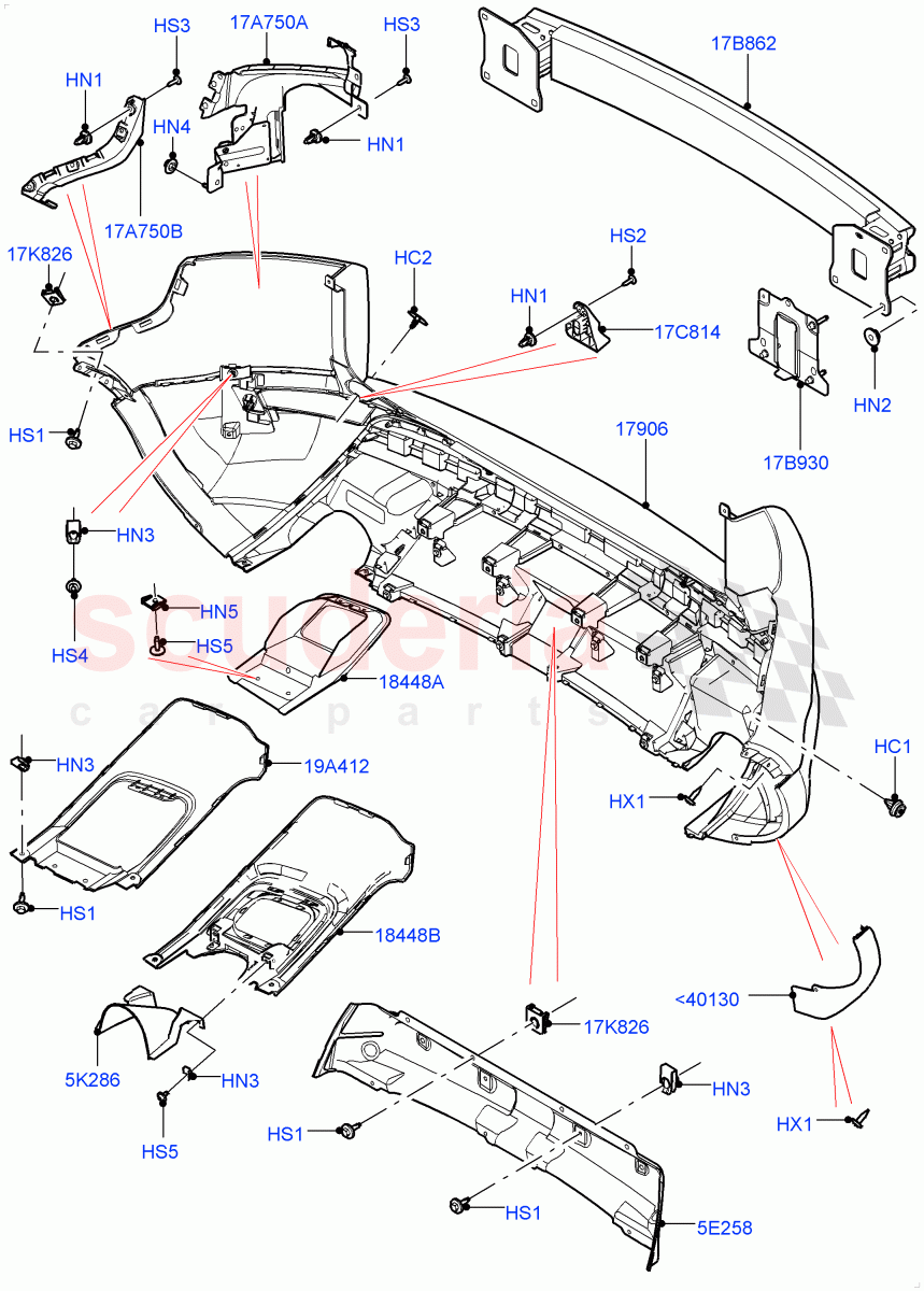 Rear Bumper (Halewood (UK), Front Bumper - Autobiography, Sport/Dynamic) of Land Rover Land Rover Range Rover Evoque (2012-2018) [2.2 Single Turbo Diesel]