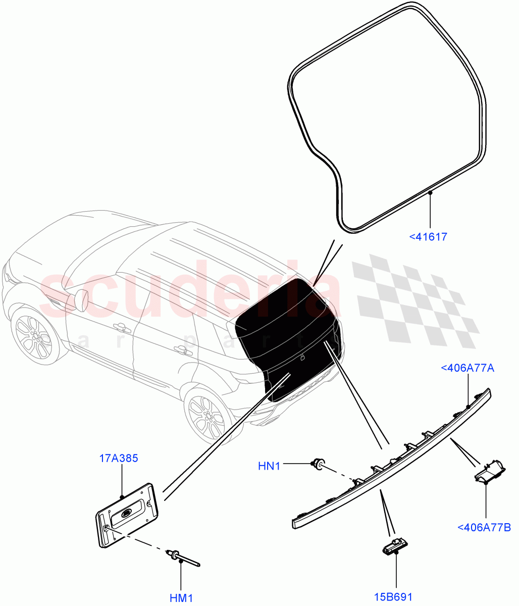 Luggage Compartment Door (Weatherstrips And Seals) (Changsu (China)) ((V) FROMEG000001) of Land Rover Land Rover Range Rover Evoque (2012-2018) [2.0 Turbo Diesel]