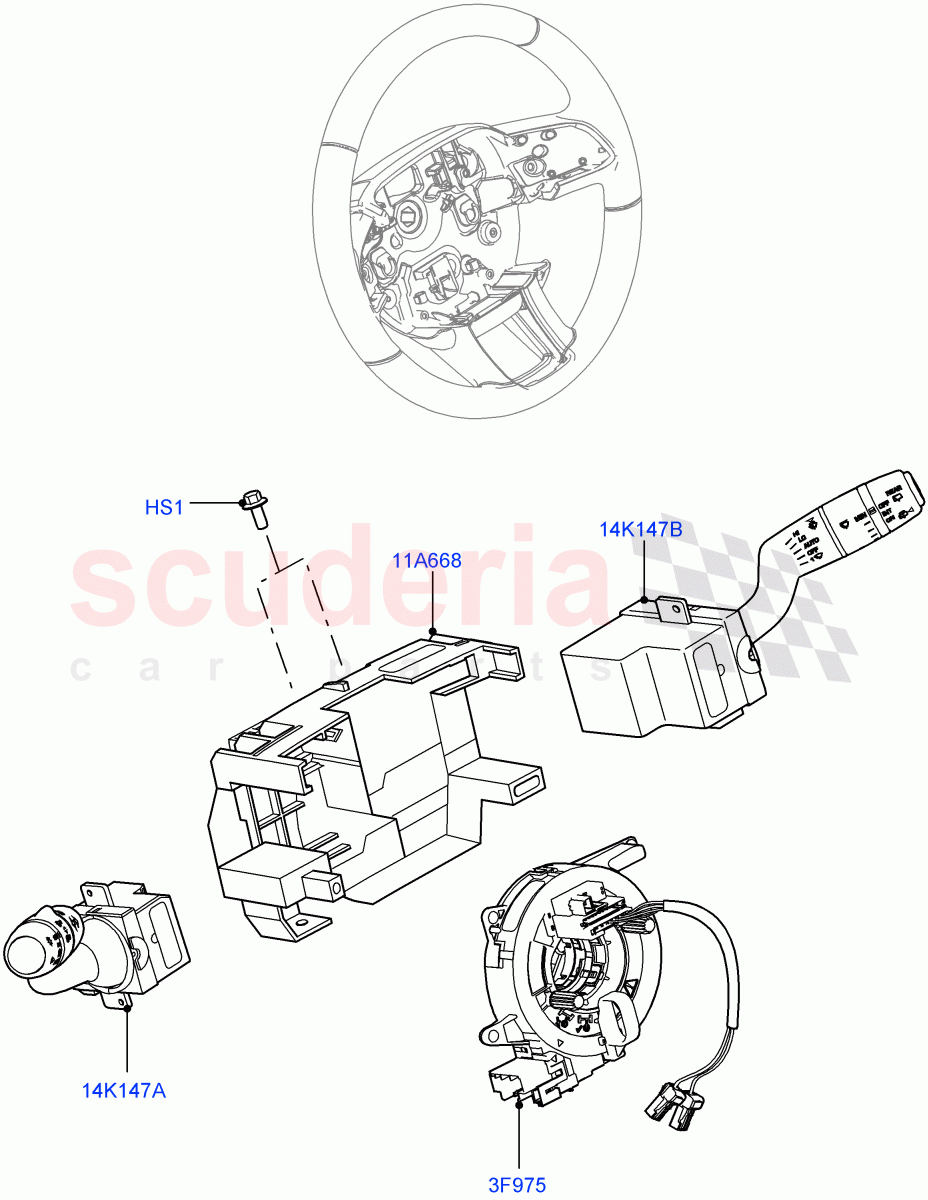 Switches (Steering Column) (Changsu (China)) ((V) FROMEG000001) of Land Rover Land Rover Range Rover Evoque (2012-2018) [2.2 Single Turbo Diesel]