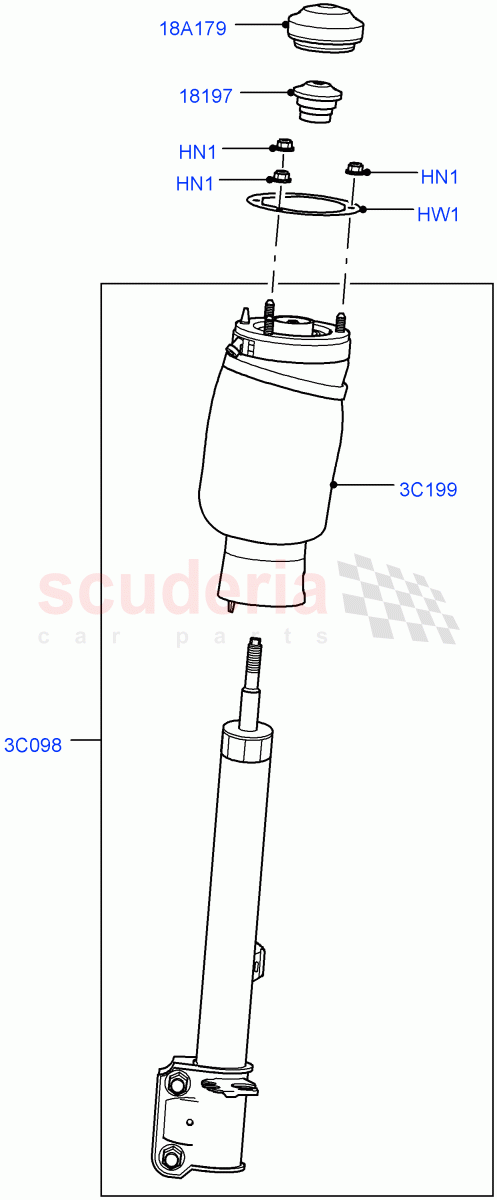 Front Suspension Struts And Springs (Less Armoured, Less Adaptive Damping) ((V) FROMAA000001) of Land Rover Land Rover Range Rover (2010-2012) [3.6 V8 32V DOHC EFI Diesel]