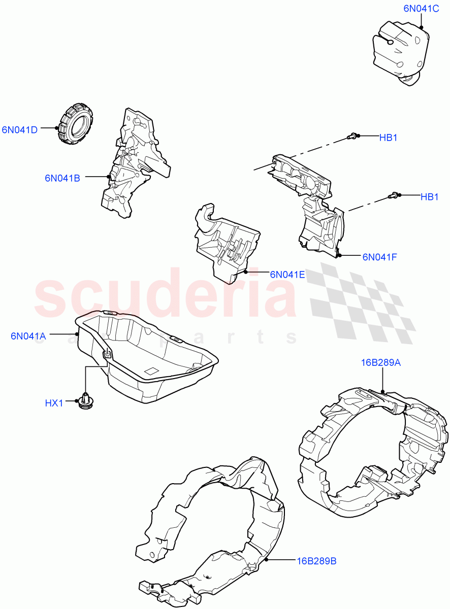 Insulators - Front (Engine) (Halewood (UK)) ((V) TOKH999999) of Land Rover Land Rover Discovery Sport (2015+) [2.0 Turbo Petrol AJ200P]